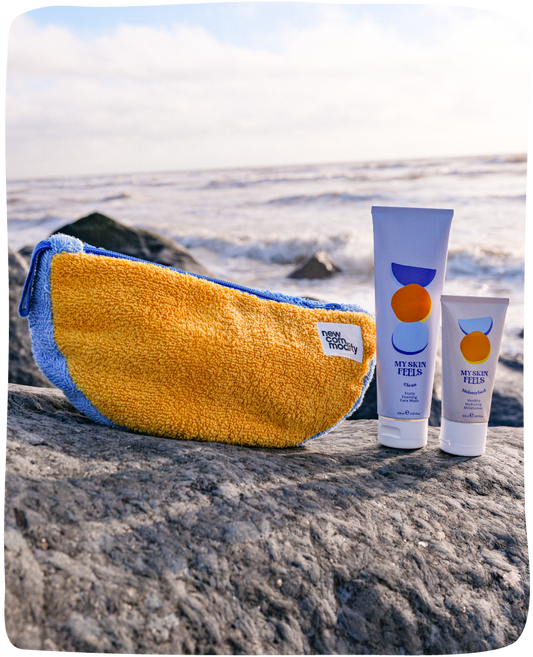 Vibey Wash Bag with My Skin Feels Amazing Duo